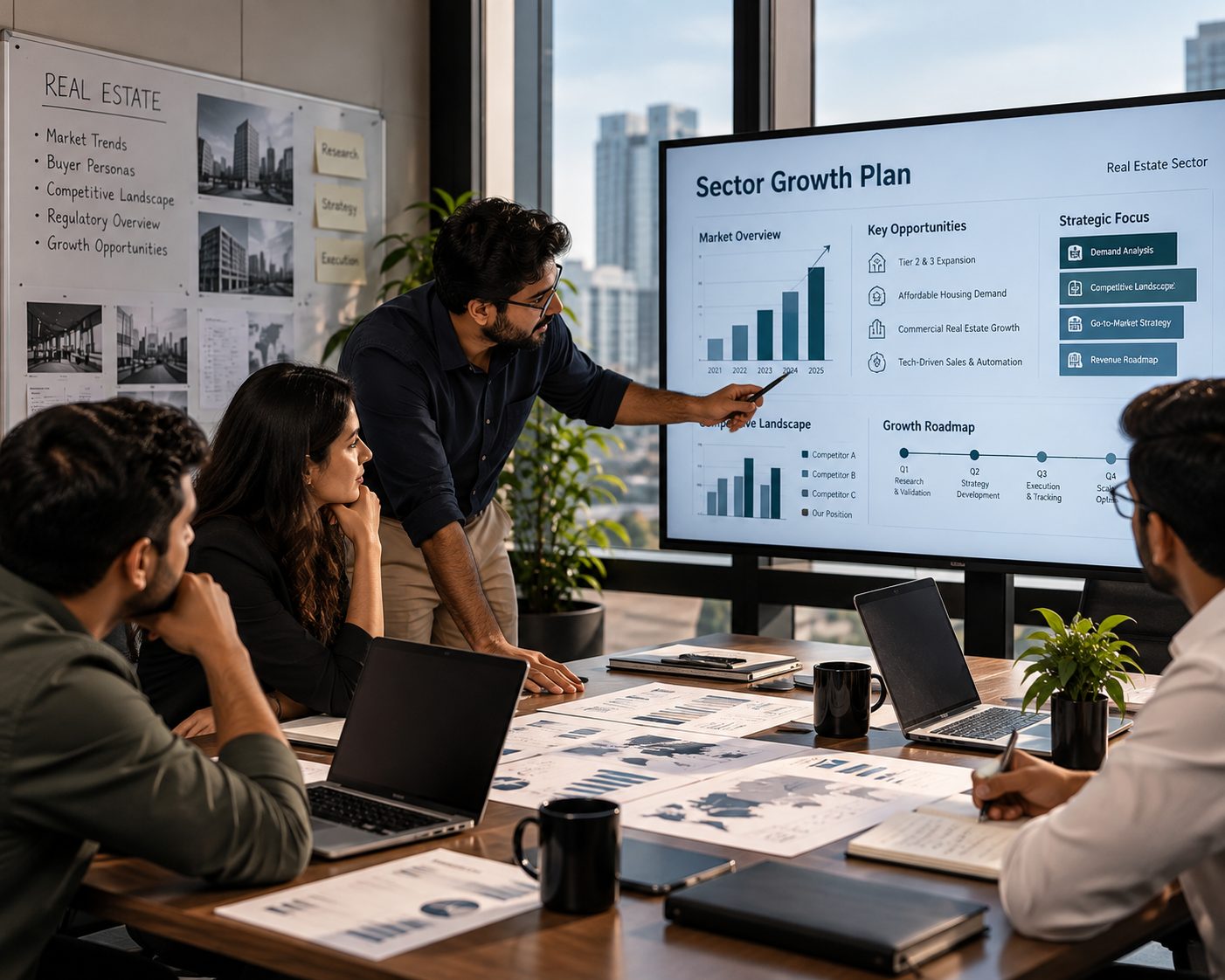 Executive presentation on digital transformation and growth